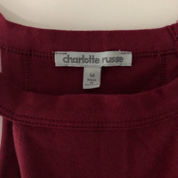 Charlotte Russe Maroon Crop Halter Top - Picture 5 of 5
